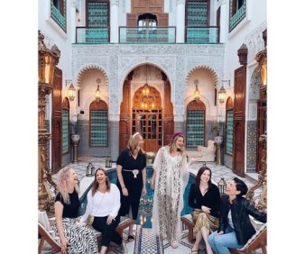 a group of American ladies having good time in Morocco